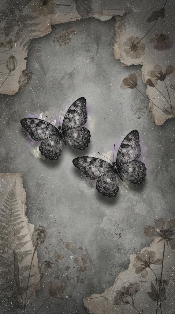 Grunge wallpaper dark butterfly vintage aesthetic background