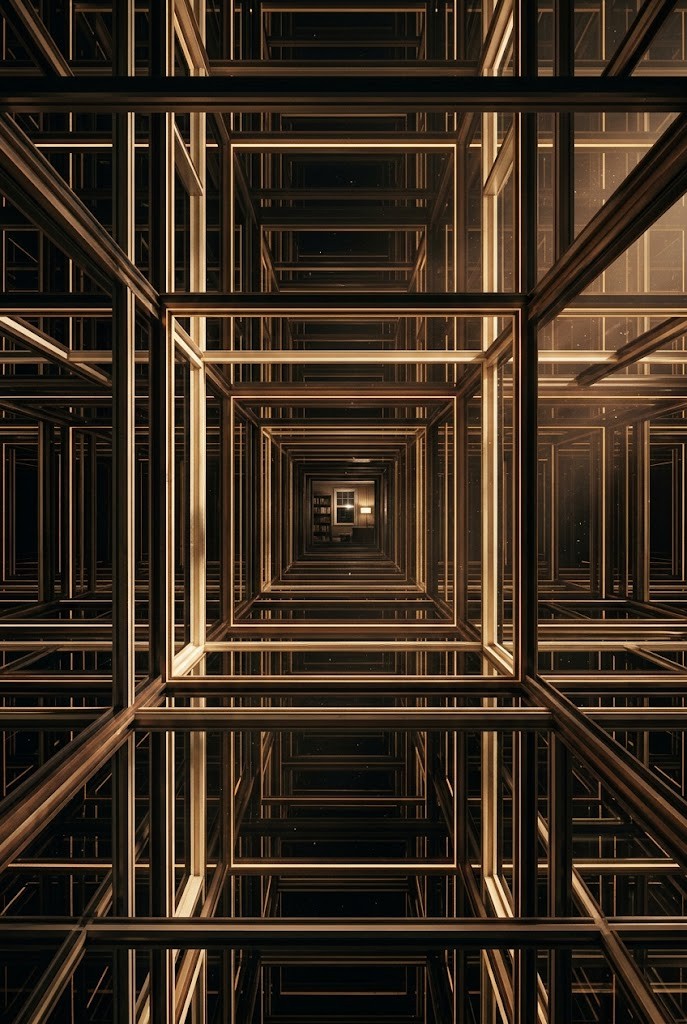 Interstellar fourth dimension tesseract geometric sci-fi wallpaper aesthetic